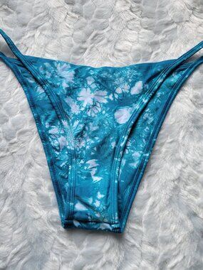 L*Space Bikini Bottom Women's XL Swim Blue Tommy Bitsy Tie-Dye  Swimwear NWOT